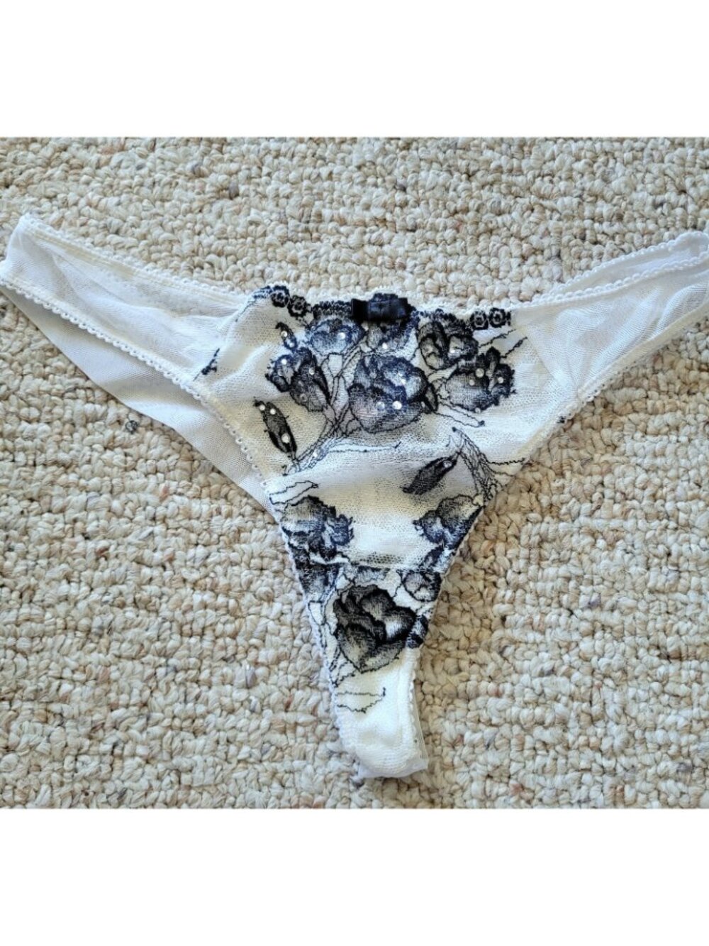 Victoria’s Secret Very Sexy Floral Bra & Panty Set 34D Medium Push Up Bra Lace - Picture 8 of 16